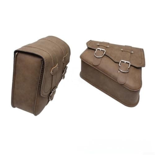 Classic Beige Motorcycle Saddle Bag for Cruiser for chopper Rides(Right) — view 3