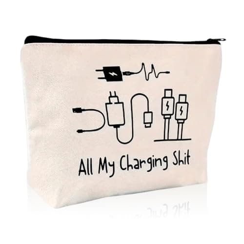 Charging Cable Organizer Bag, All My Charging Stuff Travel Pouch