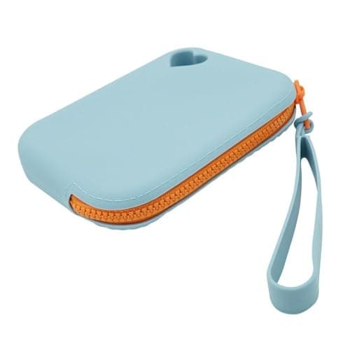 Small Silicone Makeup Bag,Small Coin Purse with Handle Portable Zipper Storage Pouch for Home Travel Organization