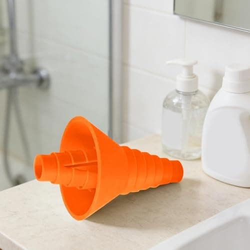 Flexible Pouring Connector - Bottle Transfer Tool for Spill Free | Silicone Foldable Funnel with Tight, Liquid Adapter System for Clean Refilling, Compact Storage Design for Home Dorm Use — view 5