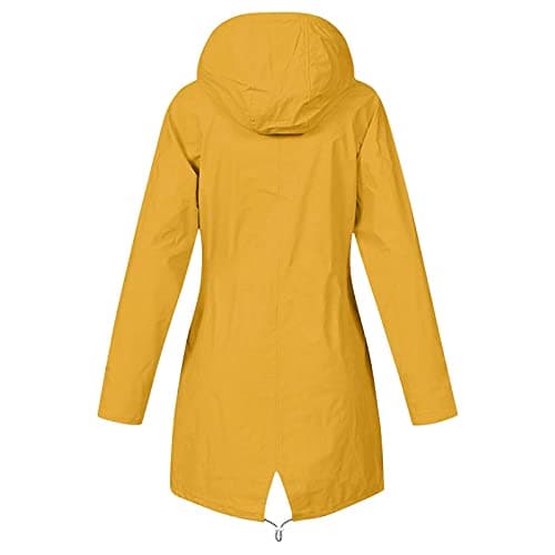 Women's Waterproof Rain Jacket Lightweight Hooded Plus Size Long Rain Coat Waterproof Coats for Hiking Walking Travel Outdoor Windproof Trench Coat Solid Outdoor Windbreaker Fall Winter Jackets — view 2
