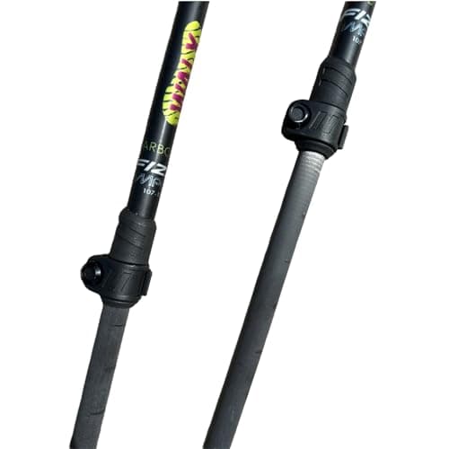 WALX Carbon Pro Impulse Nordic Walking Poles - Lightweight Adjustable Poles for Nordic Walkers, Carbon Lower Shaft, 15° Ergonomic Grip for Comfort & Performance (107-120cm) — view 3