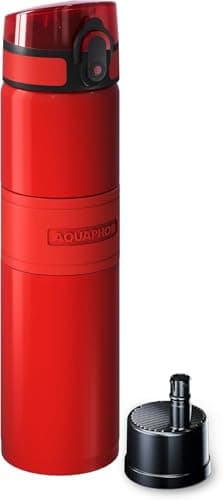 City Cool Stainless Steel Insulated Filter Water Bottle Mineral Red 500ml