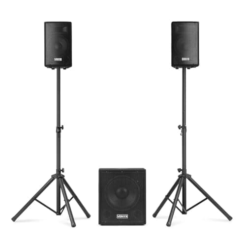 Vonyx VX0812BT 2.1 Active PA Speaker Kit, 12" Subwoofer, Stands, Bluetooth — view 3