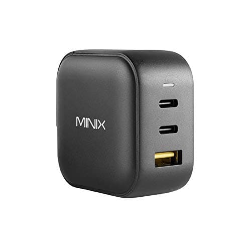 MINIX P1 66W Turbo 3-Port GaN Travel Wall Charger USB C Fast Power Adapter