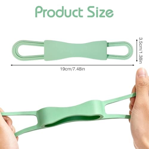 Comfortable Hand Strap Holder Compatible with Kindle, Stretchable Finger Grip for 4.7-8 Inch Screens, Light, Ideal for Bed Reading & Travel, Fits Kobo, Voyage, Paperwhite, Oasis, Kindle Fire (Green) — view 2