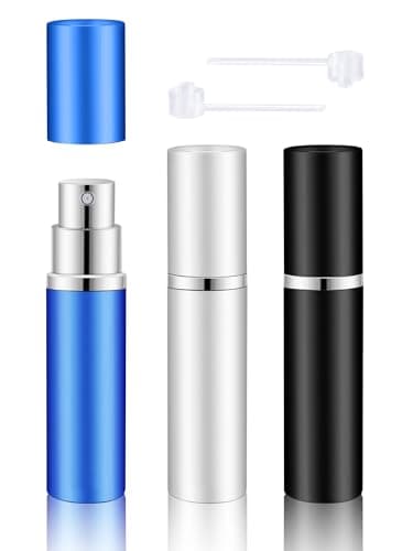 BELEVO Travel Perfume Atomiser Bottle Refillable, 3 Pieces Portable Aftershave Travel Bottles 5ml Mini Atomiser Perfume Spray Bottle Travel Must Haves, Small Perfume Refill Bottle for Pocket, Handbag