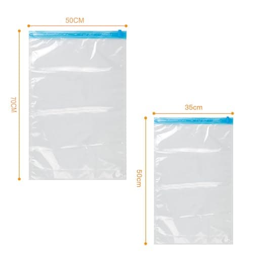 ZWMYF Small Vacuum Storage Bag, Roll-up Storage Bags, 12 Pack Travel Compression Bags, No Pump or Vacuum Needed, Reusable Space Saver Bags,Perfect for traveling(6(70x50) cm 6(50x35) cm) — view 3