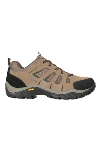 Mountain Warehouse Field Mens Waterproof Shoes - Vibram Sole Walking Shoes, Suede & Mesh Upper Hiking Shoes, Quick Drying Rain Shoes - for All Season Running, Travelling, Khaki, 9 UK — view 2