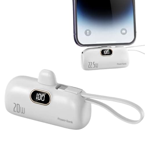 Mini Portable Charger for iPhone 17/16/15 Series,Upgraded 5000mAh PD Fast Charging USB-C Power Bank,Travel Pocket Size Portable Phone Charger for iPhone17/17Pro/17Pro Max/Air/16/15/14/13/12/11/X