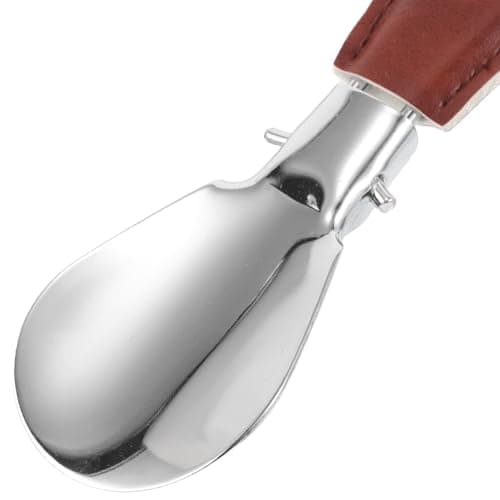 Foldable Stainless Steel Shoe Horn with PU Cover for Adults — view 3