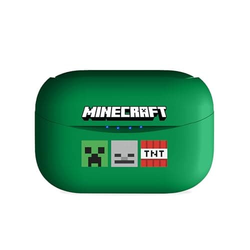 OTL Technologies MC1227 Minecraft TWS Wireless Earphones with Charging Case - Green — view 3