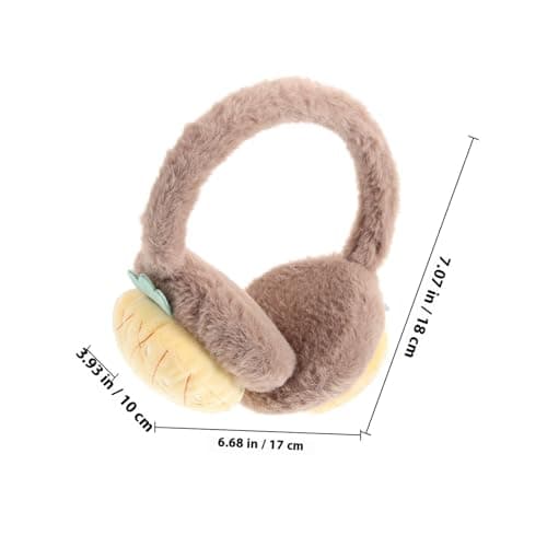 PACKOVE Yellow Plush Earmuffs for Women, Cute Winter Ear Warmers — view 2
