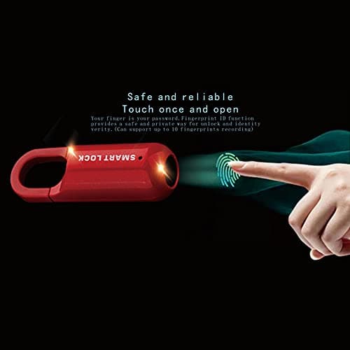 YIWENG MQ-1017 Smart Fingerprint Padlock Waterproof Biometric Lock Portable Less Lock Anti-Theft Lock for Luggage School Bag Suitcase Handbag Cabinet Bike — view 5