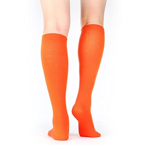 JAVIE 80% Merino Wool Ultra Soft 15-20mmHg Graduated Compression Socks for Women and Men, Orange, S — view 5