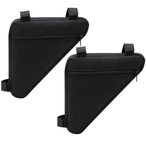 IAndhy Bike Bag, 2 pcs Bike Frame Bag, Bicycle Bag for Mountain Biking and Commuting, Water-Resistant Frame Bag Set for Cyclists, Bike Bags for Frame Storage Solution