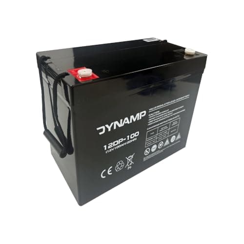 Dynamp 12V AGM Mobility Battery, 100Ah, Pack of 2, Deep Cycle VRLA, Maintenance-Free, Model 12DP-100 — view 2