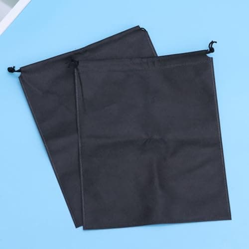 12pcs Nonwoven Fabric Drawstring Bag 40x30cm Black for Travel — view 2
