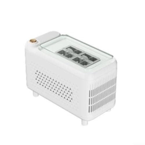 Posheliox Portable Car Ice Maker 12V Compact Ice Machine for Road Trip Outdoor Use with Quick Freeze Function and ABS Build White(White 8)