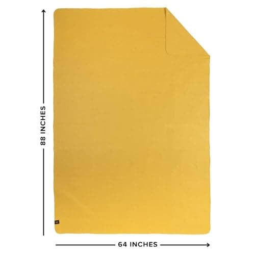 Arcturus Military Wool Blanket - 4.5 lbs, Warm, Thick, Washable, Large 64" x 88" - Great for Camping, Outdoors, Sporting Events, and Survival Kits (Gold) — view 3