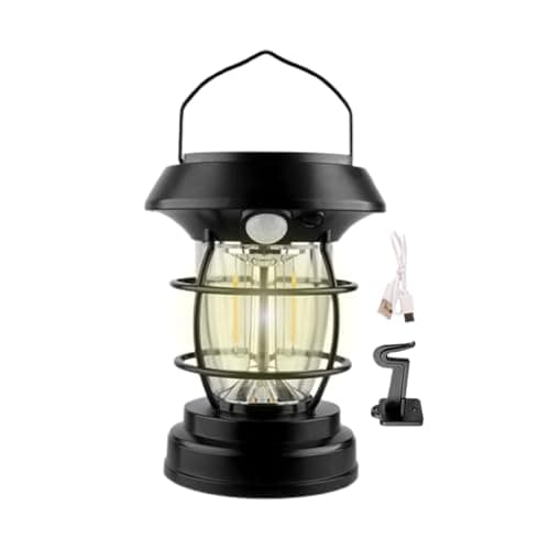 Weqizuerqi Solar Powered Lantern,Waterproof Portable Ambient Lighting | Rechargeable Camping Lantern Tent Lights - for Indoor Home Tent Porch Balcony Backpacking Power Outages
