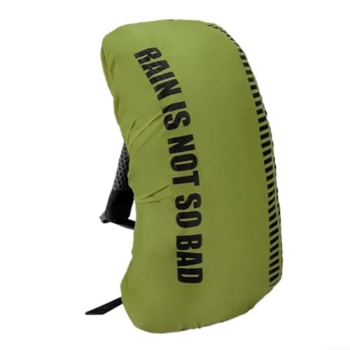 HavenlyCove Adjustable Waterproof Backpack Cover, Ripstop Nylon Rain Guard with Compact Pouch for Hiking Camping Rucksack 20L-45L(Green - M)