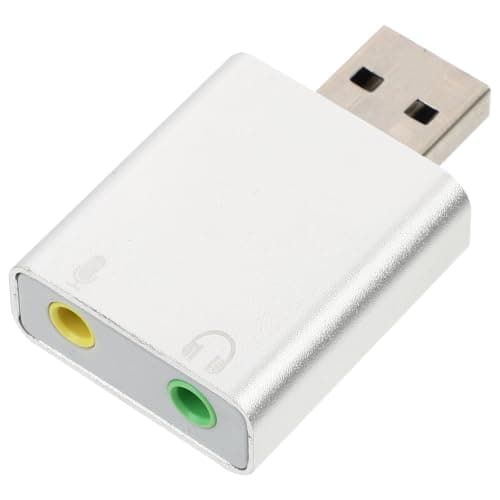 USB Audio Adapter External Sound Card with Headphone and Microphone Jack