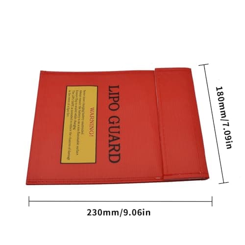 YMWALK Premium Fireproof Document Bag - Safe Storage, Waterproof Explosion-Proof Pouch, Ideal for LiPo Battery & Valuable Protection, Heat Resistant Safety Sleeve for Home & Travel (Red) — view 2