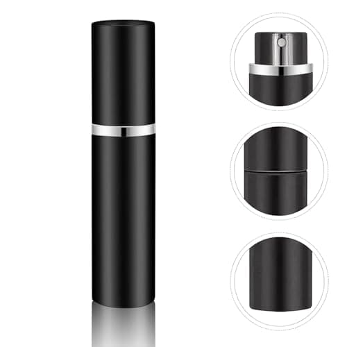 2 Pcs Perfume Atomiser,Perfume Travel Bottle,5ml Portable Travels Aftershave Atomisers Refillable Mini Metal Perfumes Spray Bottle for Men,Woman Bottom Filling Small Fragrance Decanter(Black & Blue) — view 5