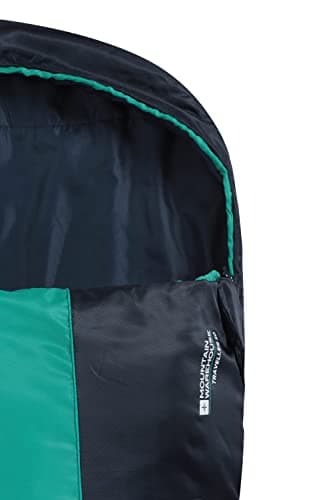 Mountain Warehouse Traveller 50 Sleeping Bag XL - Windproof, Breathable & Lighweight Mummy Shaped Bag - All Season Camping, Hiking, Trekking & Outdoors Teal Reg Length — view 4
