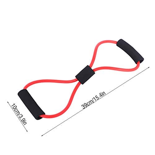 Premium Resistance Bands Set Yoga Stretch Straps Rubber Exercise Tubes for Home Gym Workout Strength Training Fitness Equipment Portable Travel Blue Black Yellow Green Red 10 x (Red) — view 2