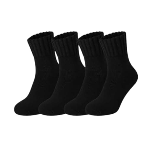 ITRAT Men’s Merino Wool Diabetic Socks UK Size 6–11 – Soft, Non-Binding Thermal Socks Breathable & Cushioned Comfort Fit for Sensitive or Swollen Feet (Black) — view 2
