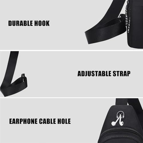 BAOWUABJ Sling Bags for Men Crossbody Lightweight Anti-Theft Chest Bag — view 4