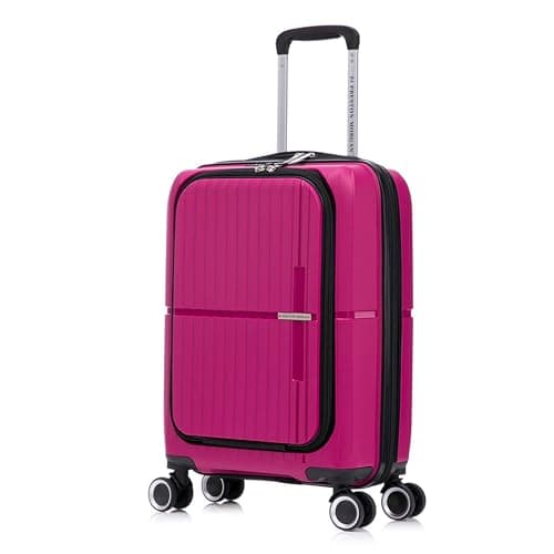 Preston Morgan 21" 55x37x20cm Cabin Suitcase for Ryanair, EasyJet, TUI, Wizzair, BA, Lightweight Rolling Laptop Travel Case on 4 Wheels and Built in TSA Lock | Purple