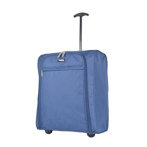 ZAHRAB Easyjet 45x36x20 Underseat Bag Lightweight Hand Luggage Cabin Bag Trolley with Wheels Flight Bags Suit Case (Blue)
