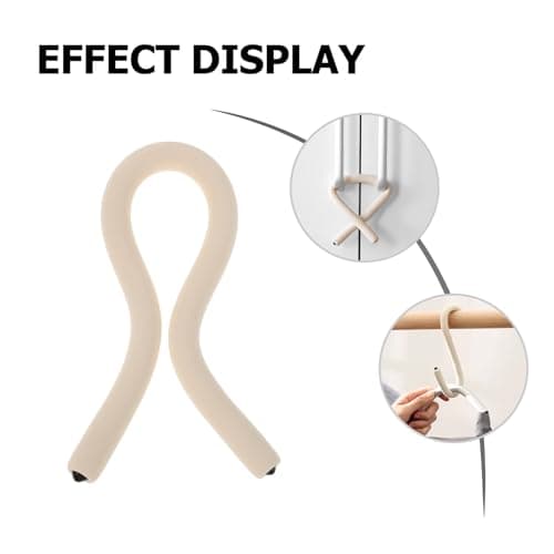 Outanaya Portable Car Headrest Hooks Flexible Hanging Organizer for Handbag Purse Coat Beige Adjustable Vehicle Storage for Rv Interior and Travel Accessories — view 3