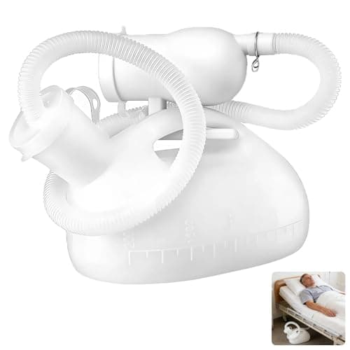 2L Portable Male Urinal Bottle, Spill Proof Pee Bottle with 1.8M Long Hose & Sealed Lid, Thick Plastic Mobile Toilet for Elderly, Incontinence, Hospital, Car Travel and Camping Emergency