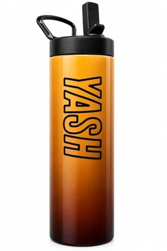 Personalized Stainless Steel Water Bottle 20oz, Custom Name Bottle