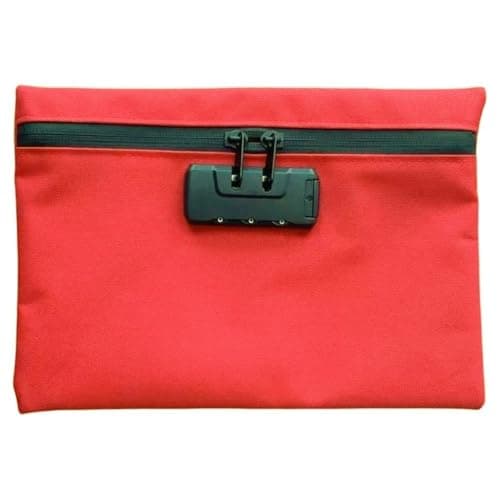 Money Bag with Lock Easy Storage, Waterproof Zip Closure Portable Locking Pouch, Combination Lock Security Document Bag(Grey) — view 2
