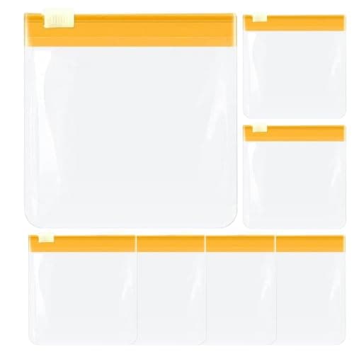 Storage Bags With Zipper - 7 Pieces Travel Clear Holder Pouch Resealable — view 6
