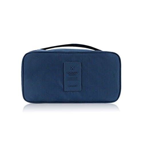 Travel Organiser Bra Underwear Lingerie Holiday Suitcase Portable Pouch Socks UK Brand (Navy Blue) — view 2