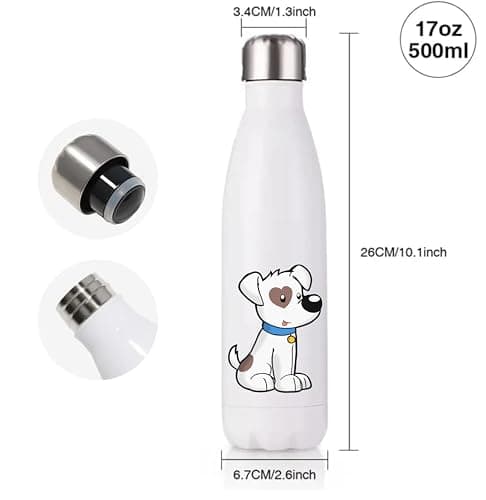 EKAM Personalised Stainless Steel Water Bottle Customise with Your own Image and Text - Thermal Vacuum Insulated 500ml Water Bottle Gift Back to School, Christmas, Mother Day, Fathers Day, Birthday — view 4