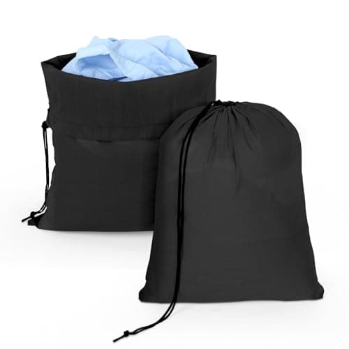 OTraki 2 PCS Travel Laundry Bag 40x50cm Drawstring Storage Bag Dirty Clothes laundry bag Foldable Storage Bag for Toys Camping Holiday Student Dorm College Apartment