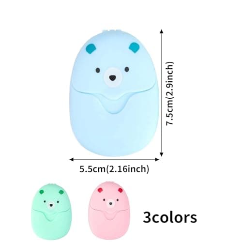 3-Pack Portable Travel Soap Sheets, 150Pcs Travel Soap Sheets Backpacking Essentials Disposable Travel Wash Hand for Home Travel Camping and Outdoor Activities, Easy to Clean Mini Soap Paper — view 2