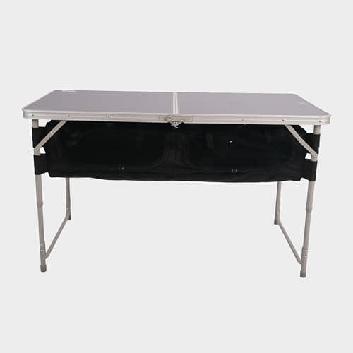 Hi-Gear Basecamp Storage Table with Steel Frame, Zipped Compartments & Pockets, Portable, Lightweight, Folding & Easy to Assemble Furniture, Ideal for Camping & Festivals, includes Carry Bag (Grey) — view 6