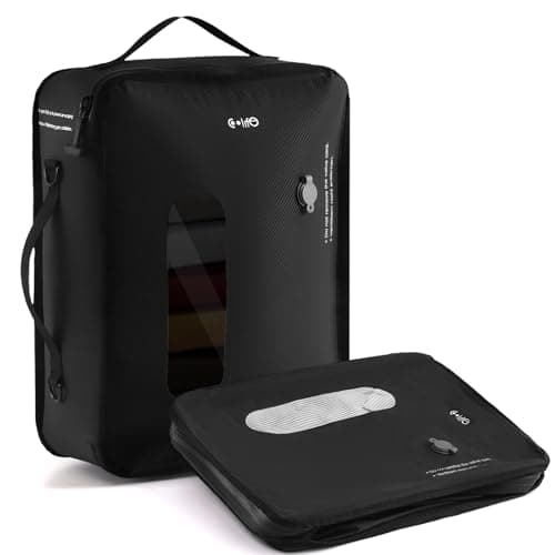 COOLIFE Vacuum Bags for Travel, TPU Vacuum Storage Bags Reusable Vacuum Compression Bags for Carry-on Baggage, Home Storage and Moving- Space Saver Vacuum Bags