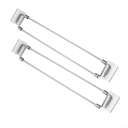 Gdfnmogo 2 Pack RV Secure Adjustable Bars,Extendable RV Fridge Bar,Stainless Steel Telescopic Brackets For Travel Trailers,Refrigerators,Closets