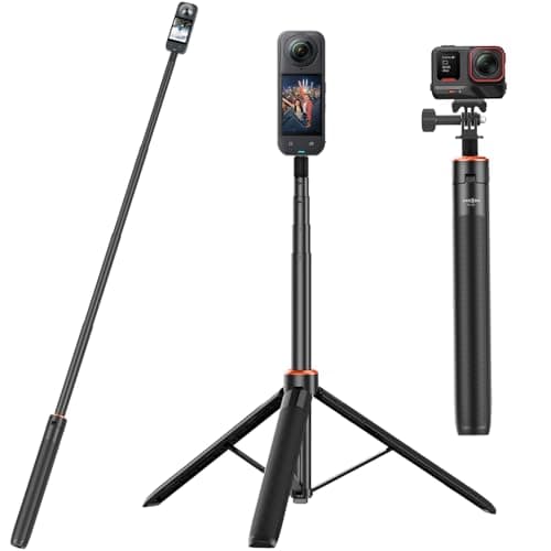 2-in-1 Invisible Selfie Stick + Tripod Stand, for Insta360 X6/X5/X4/X3