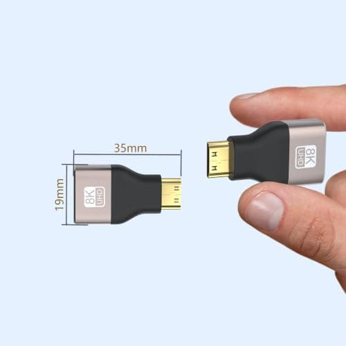 8K Mini Digital AV Male to Standard Female Adapter, Type C to A, 2Pack — view 6