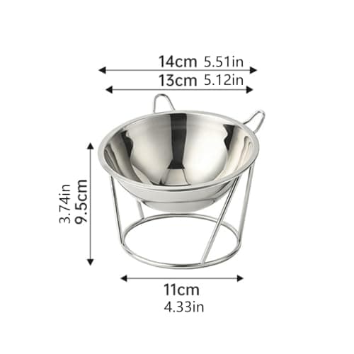 Elevated Slow Feeder Pet Bowl for Cats and Small Dogs, Gold — view 3